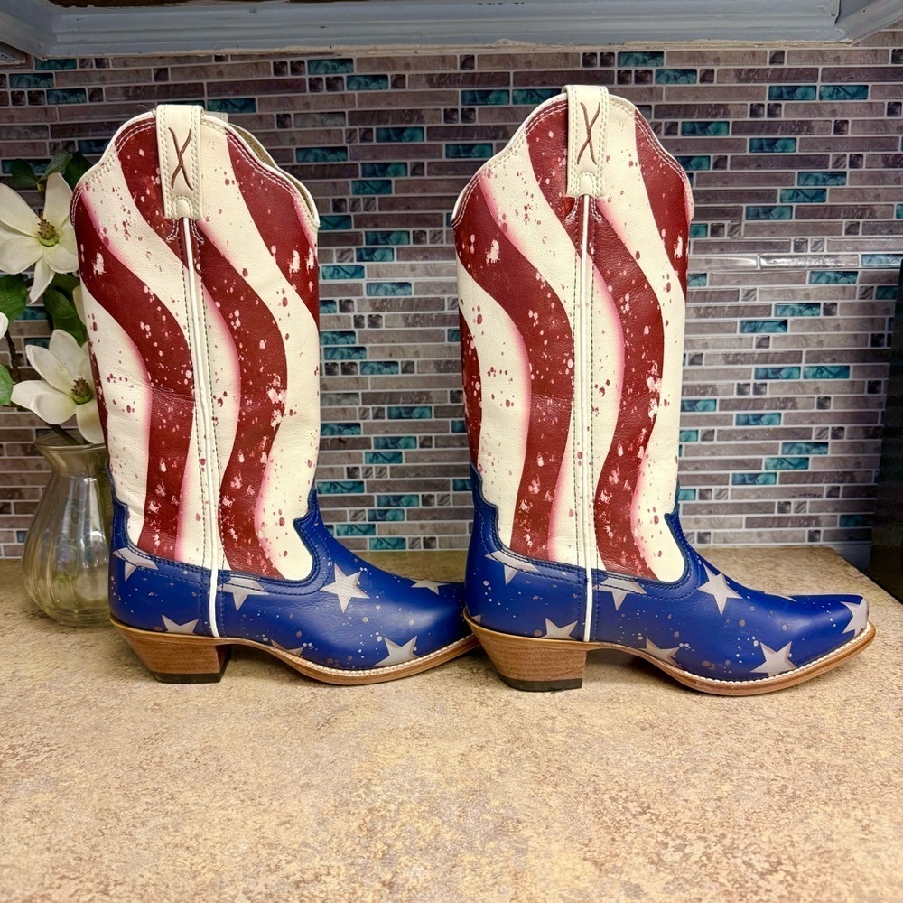 NWT Twisted X American Flag patriotic boots size 5.5 B - Picture 2 of 9